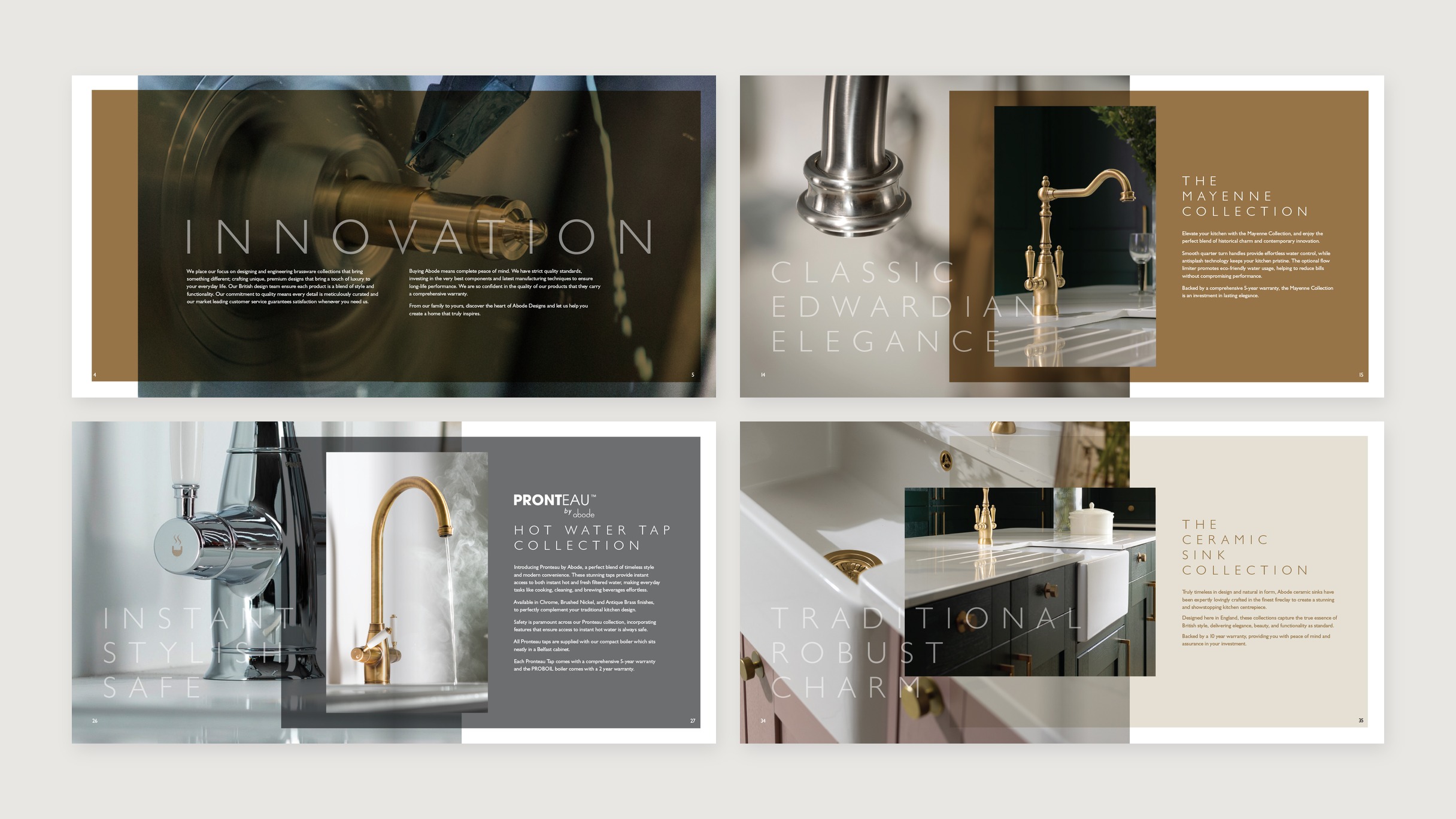 Abode: Classically brochure spreads