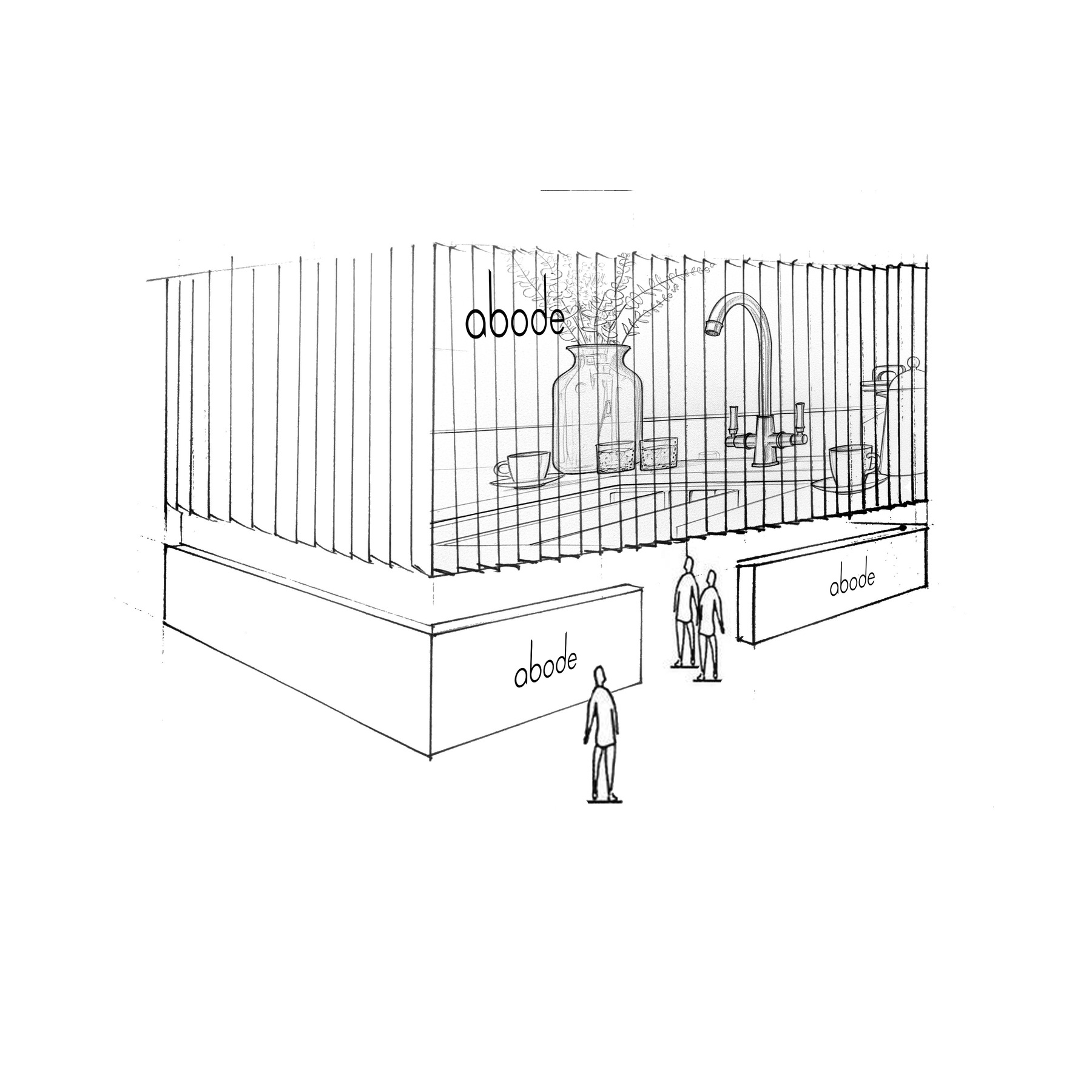 Abode: stand sketch, option 1