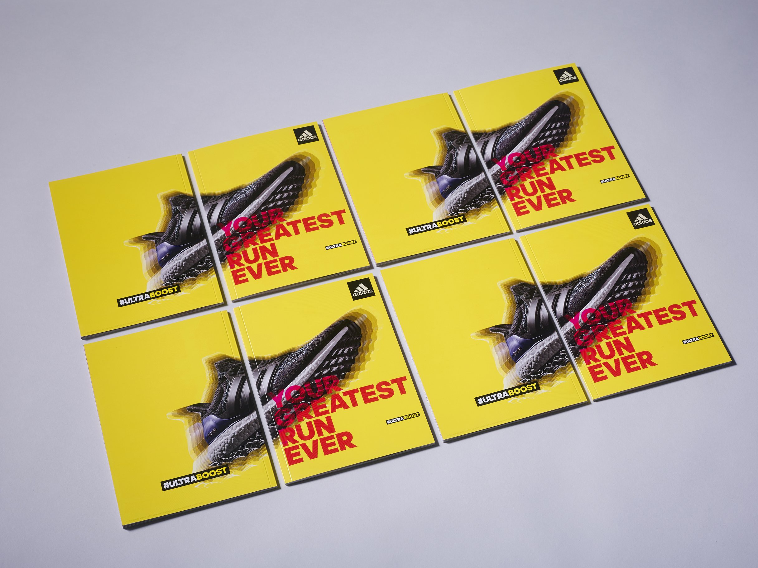 adidas Ultraboost Bible: eight copies laid out in a grid