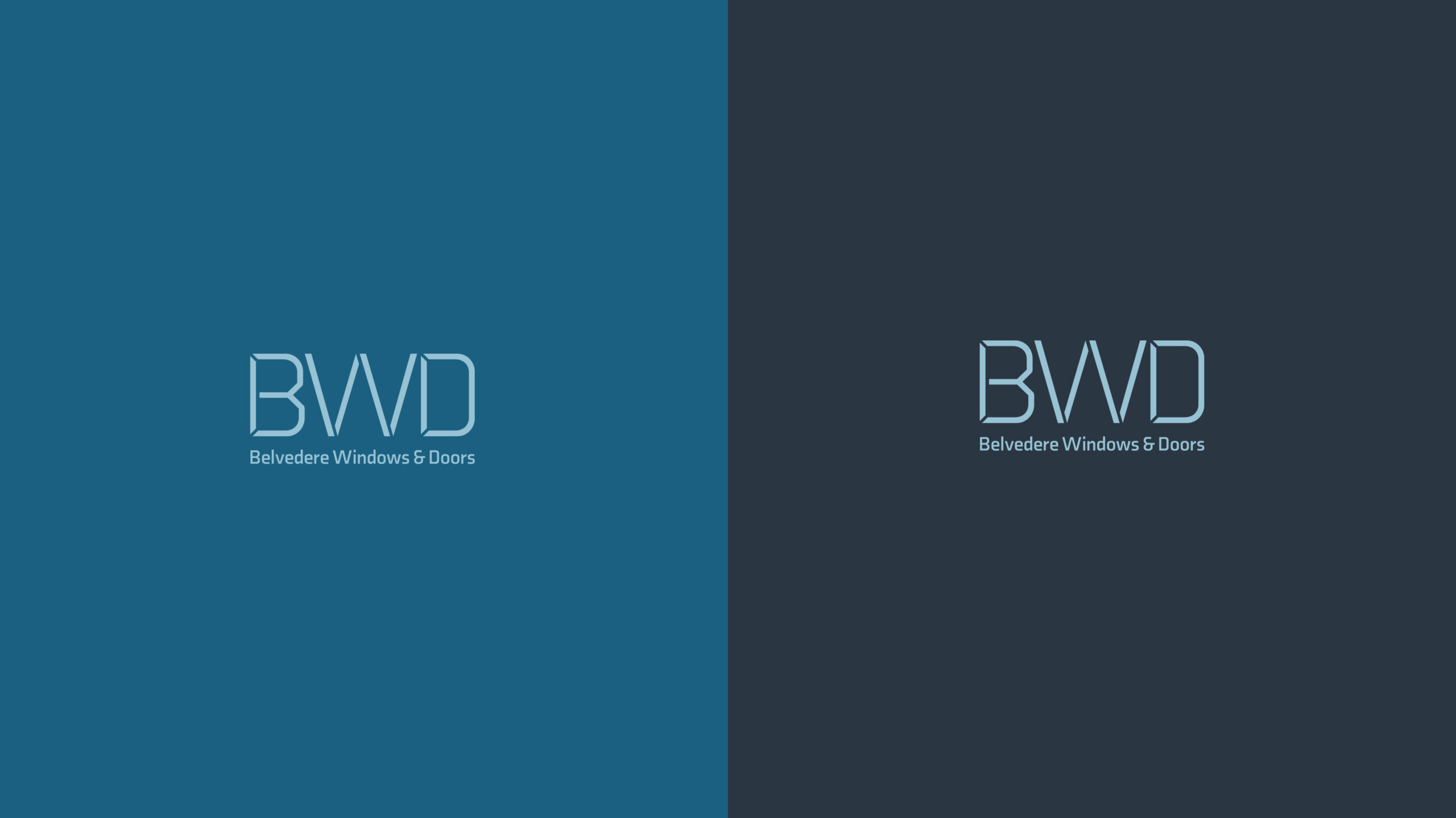 The BWD logo on brand blue and on dark navy