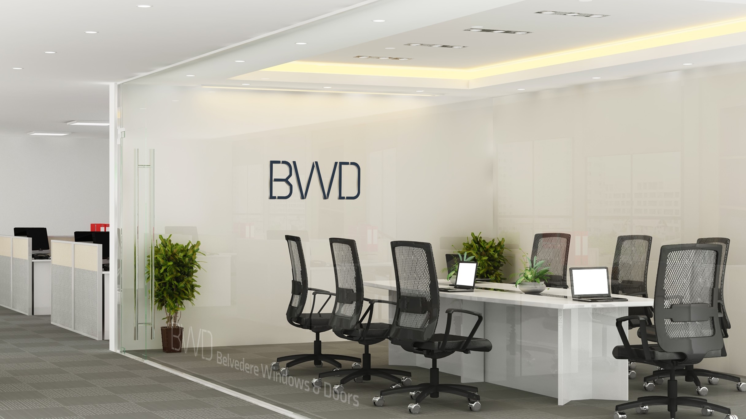 Belvedere: office wall