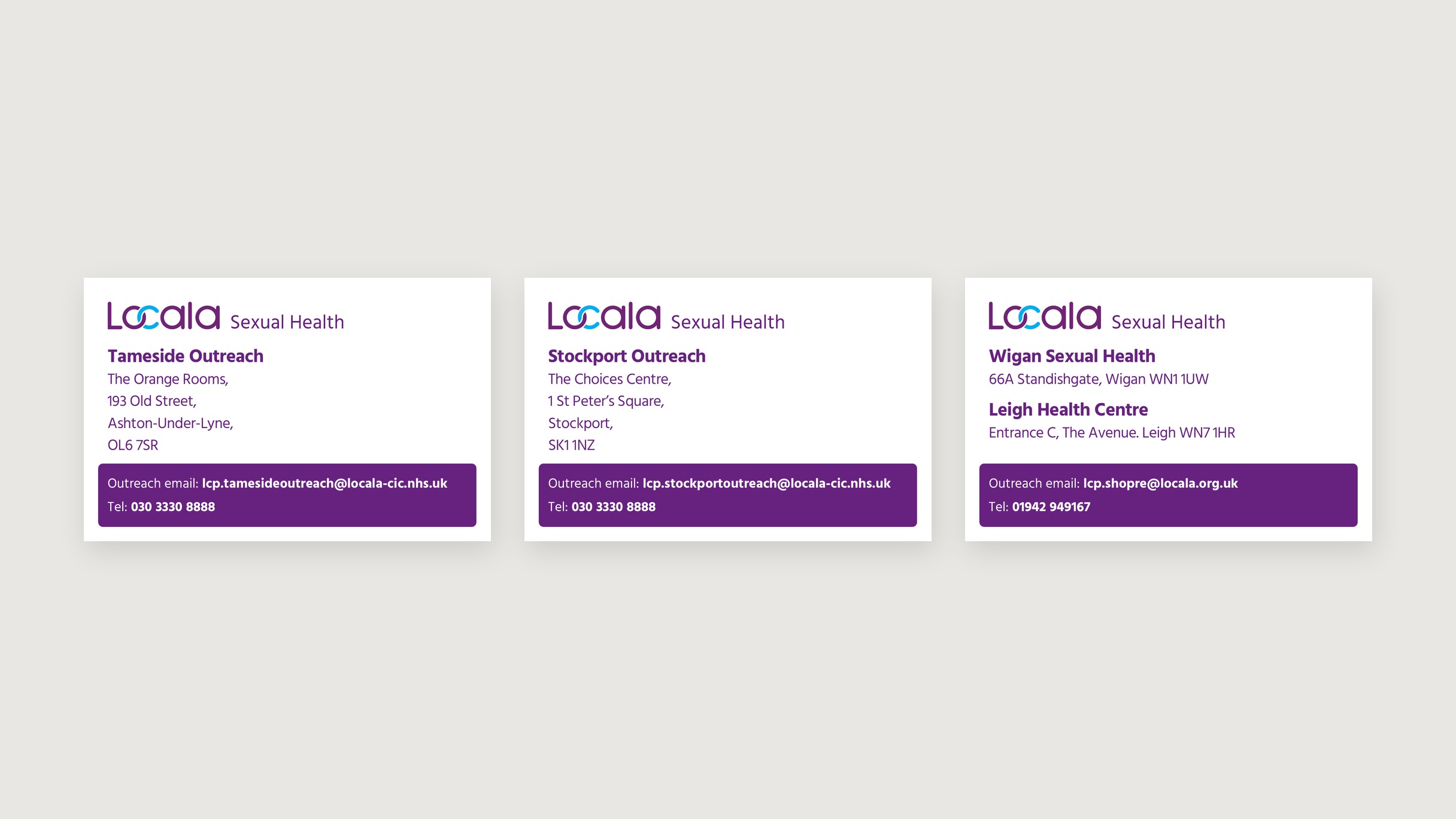 Locala: outreach business cards, 2026