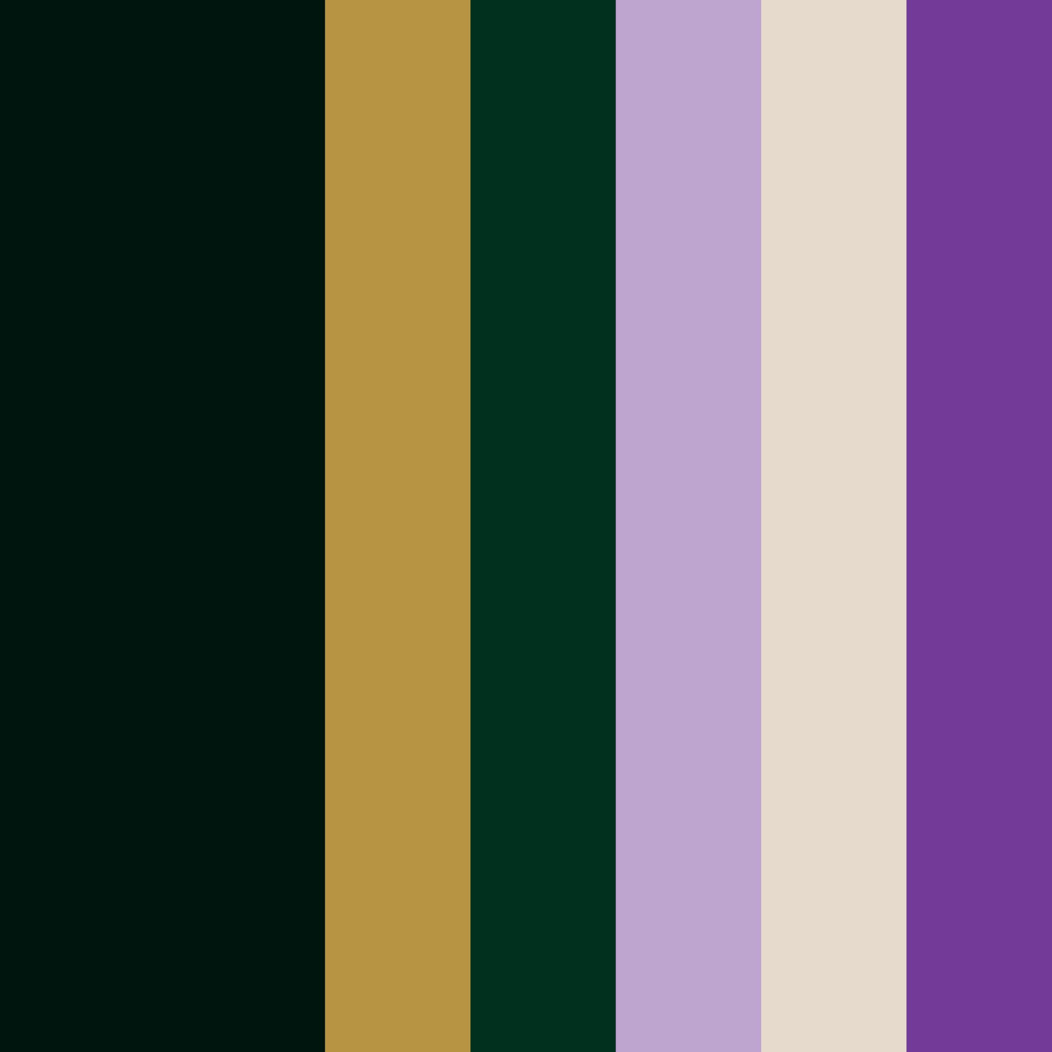 The colour palette drawn from the tartan: deep green, gold, lilac, cream and purple